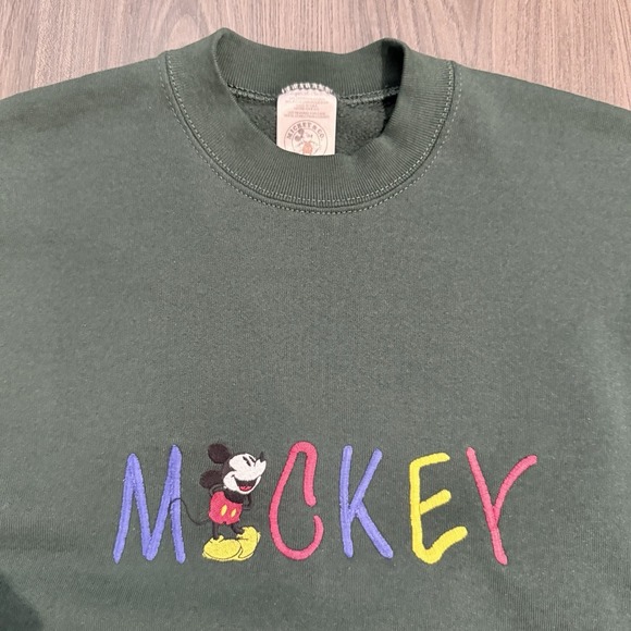 Disney Tops - Vintage 90s Disney Mickey Mouse Crewneck Sweatshirt XL Embroidered Made In USA